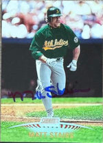 Matt Stairs Signed 1999 Stadium Club Baseball Card - Oakland A's #262
