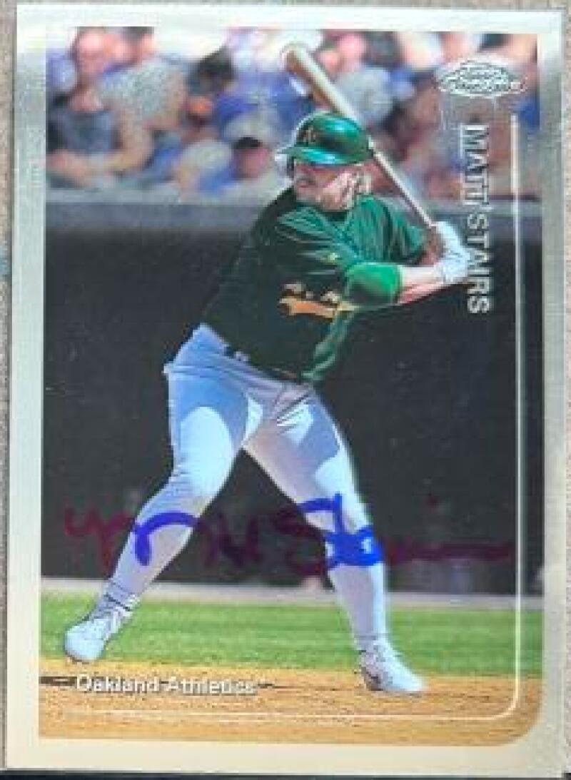 Matt Stairs Signed 1999 Topps Chrome Baseball Card - Oakland A's #259