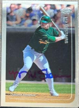 Matt Stairs Signed 1999 Topps Chrome Baseball Card - Oakland A's #259