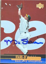 Matt Stairs Signed 2000 Upper Deck Baseball Card - Oakland A's #187
