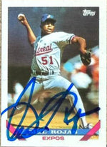Mel Rojas Signed 1993 Topps Micro Baseball Card - Montreal Expos