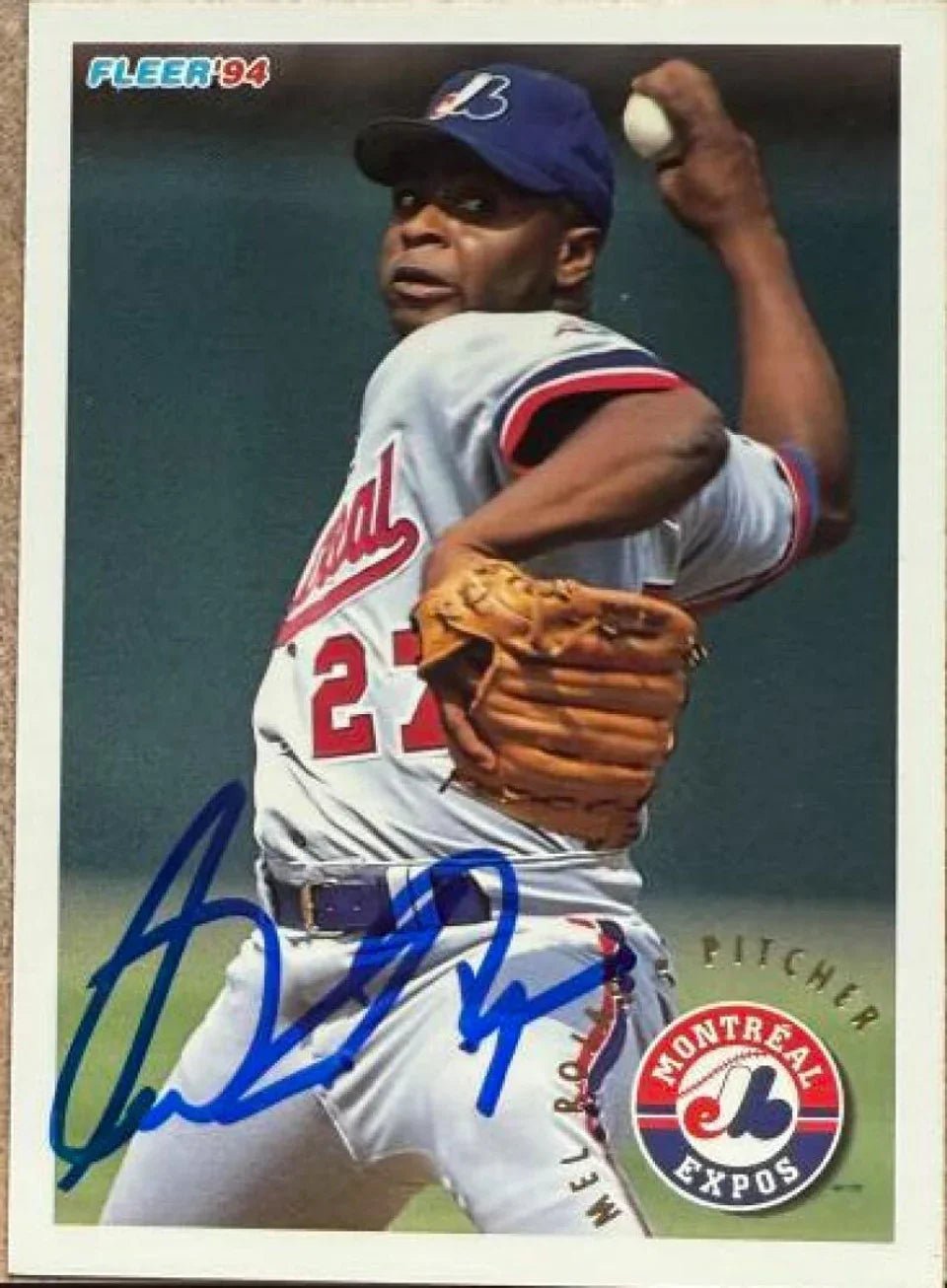 Mel Rojas Signed 1994 Fleer Baseball Card - Montreal Expos