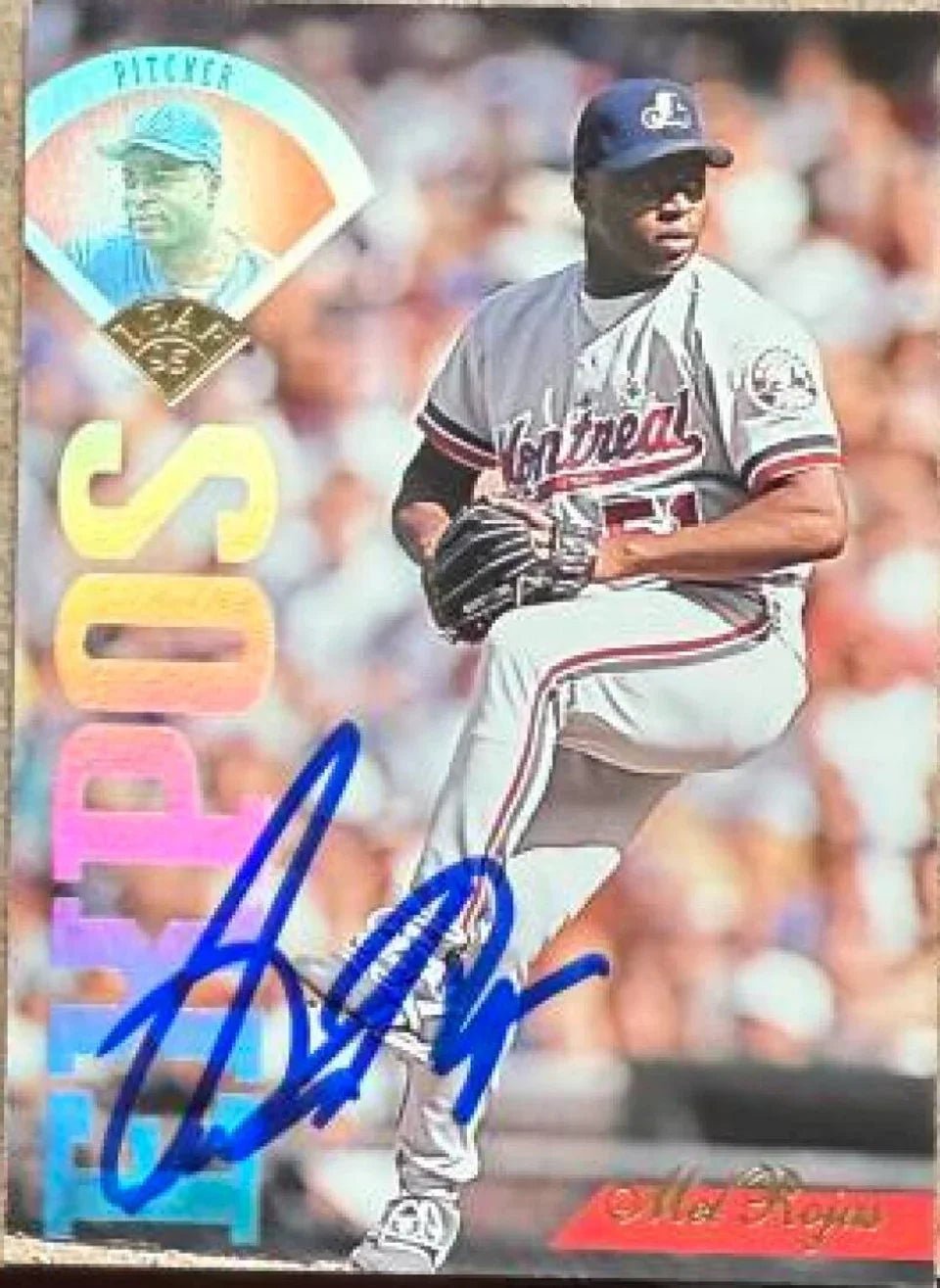 Mel Rojas Signed 1995 Leaf Baseball Card - Montreal Expos