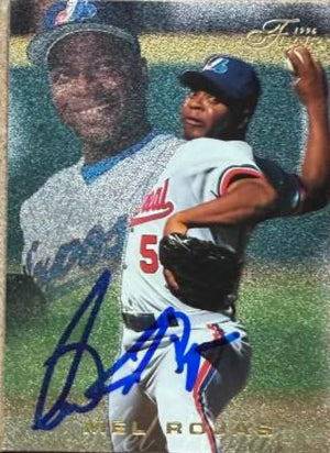 Mel Rojas Signed 1996 Flair Baseball Card - Montreal Expos (Gold Lettering)