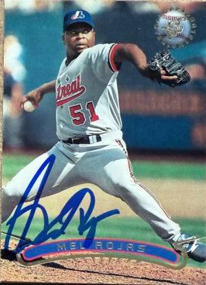Mel Rojas Signed 1996 Stadium Club Baseball Card - Montreal Expos