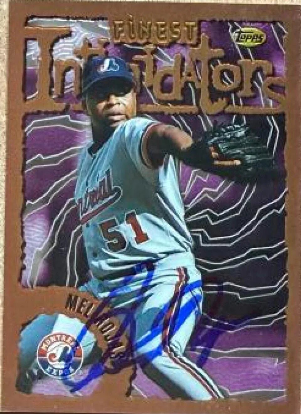 Mel Rojas Signed 1996 Topps Finest Baseball Card - Montreal Expos