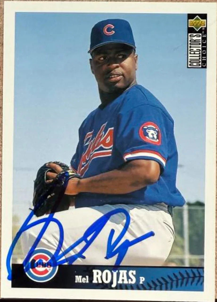 Mel Rojas Signed 1997 Collector's Choice Baseball Card - Chicago Cubs