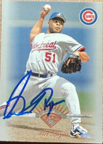 Mel Rojas Signed 1997 Leaf Baseball Card - Chicago Cubs