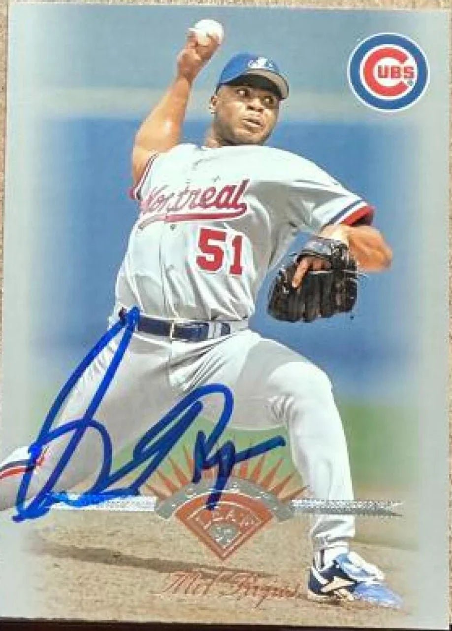 Mel Rojas Signed 1997 Leaf Baseball Card - Chicago Cubs