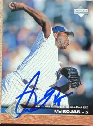 Mel Rojas Signed 1997 Upper Deck Baseball Card - Chicago Cubs
