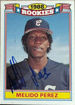 Melido Perez Signed 1988 Topps Glossy Rookies Baseball Card - Chicago White Sox