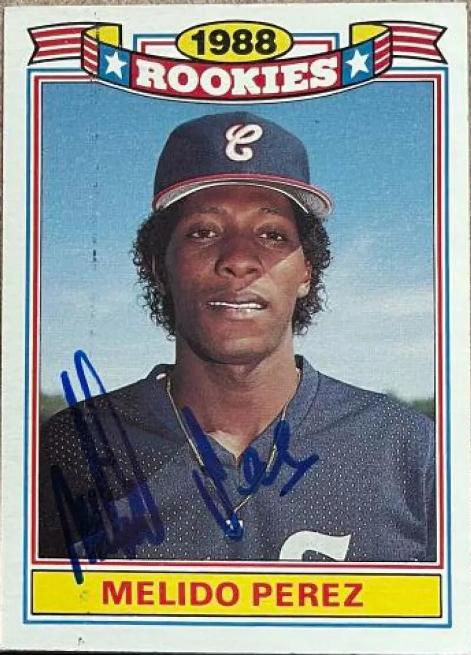 Melido Perez Signed 1988 Topps Glossy Rookies Baseball Card - Chicago White Sox