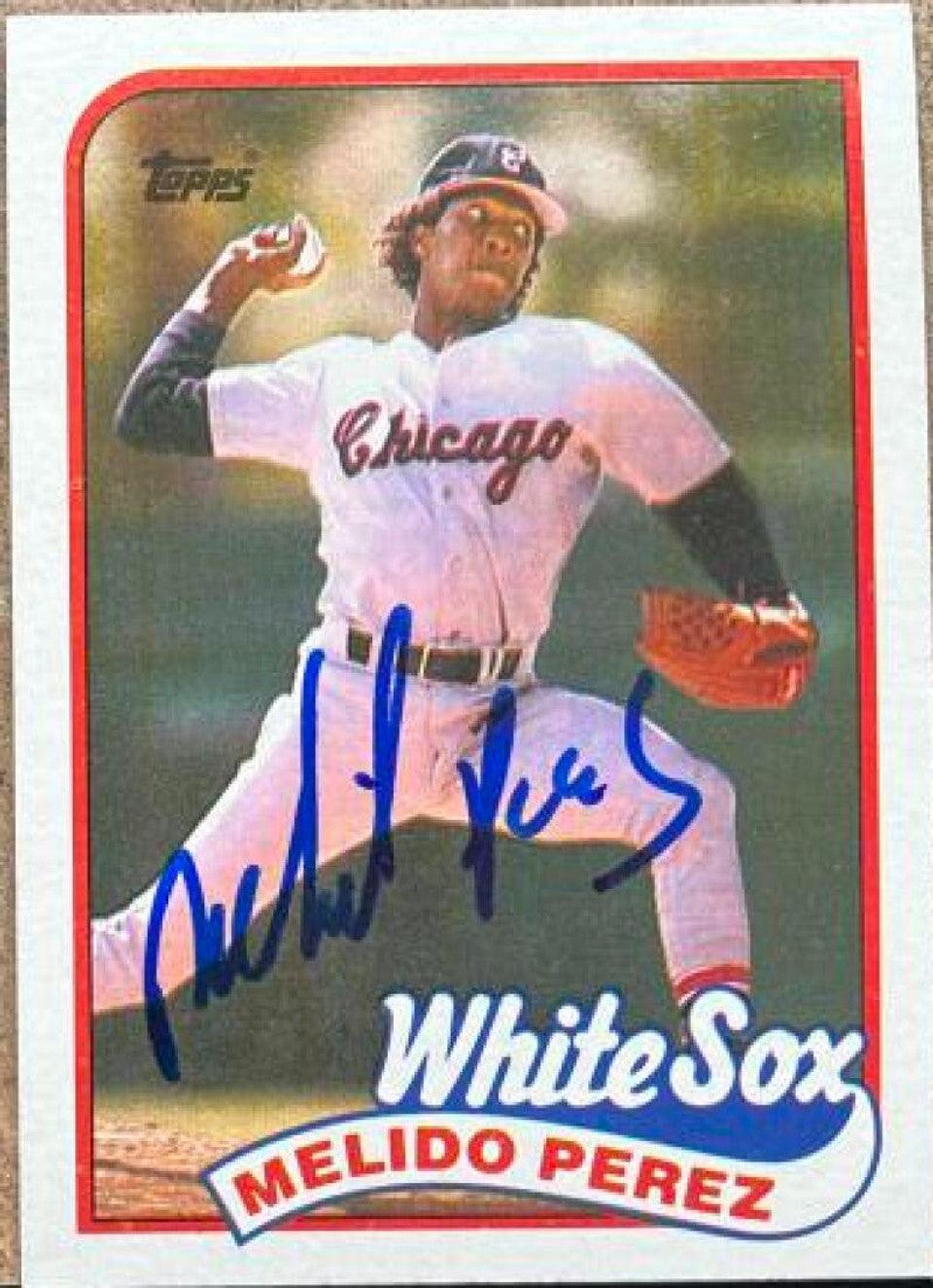 Melido Perez Signed 1989 Topps Baseball Card - Chicago White Sox - PastPros