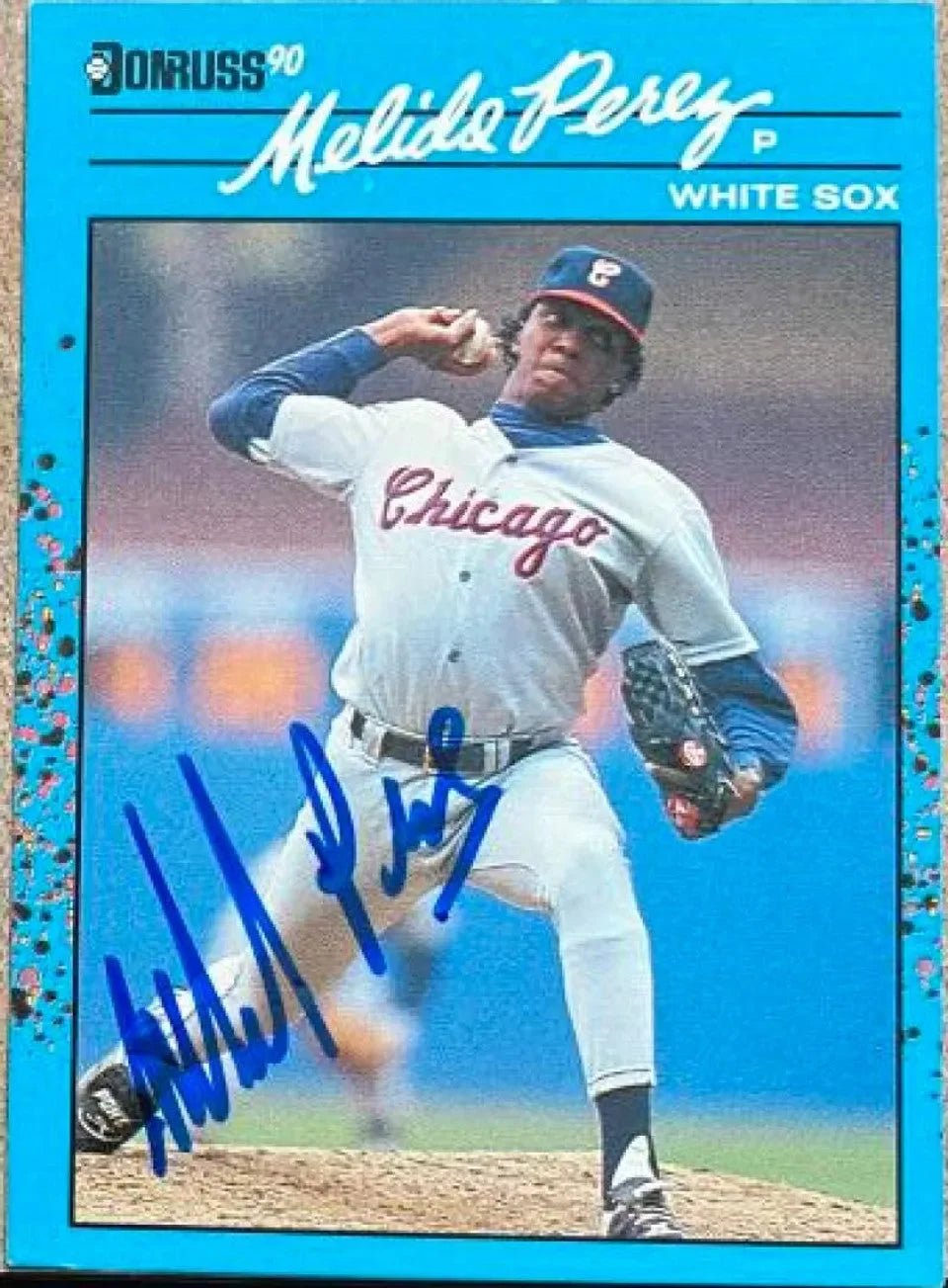 Melido Perez Signed 1990 Donruss Best of the AL Baseball Card - Chicago White Sox