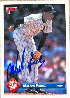 Melido Perez Signed 1993 Donruss Baseball Card - New York Yankees
