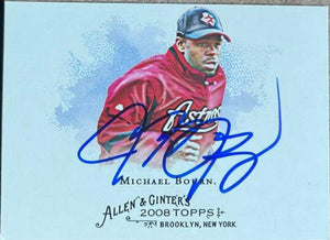 Michael Bourn Signed 2008 Allen & Ginter Baseball Card - Houston Astros - PastPros