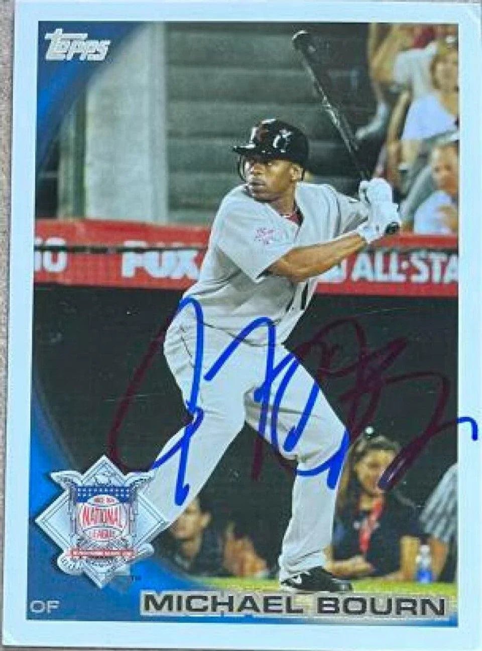Michael Bourn Signed 2010 Topps Update Baseball Card - Houston Astros