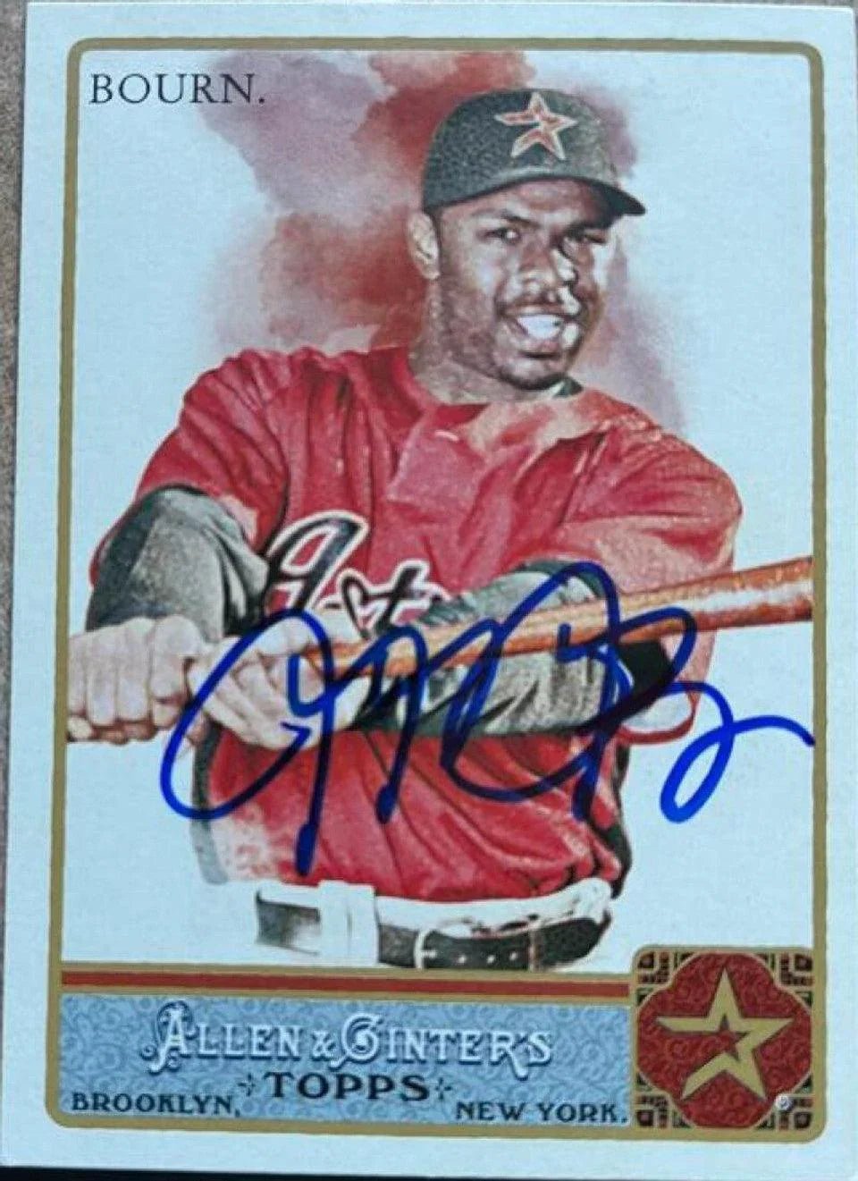 Michael Bourn Signed 2011 Allen & Ginter Baseball Card - Houston Astros