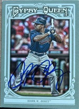 Michael Bourn Signed 2013 Gypsy Queen Baseball Card - Atlanta Braves