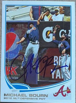 Michael Bourn Signed 2013 Topps Baseball Card - Atlanta Braves
