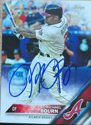 Michael Bourn Signed 2016 Topps Baseball Card - Atlanta Braves - PastPros
