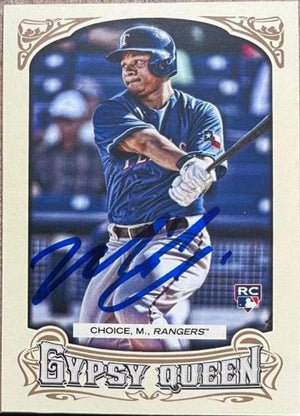 Michael Choice Signed 2014 Gypsy Queen Baseball Card - Texas Rangers