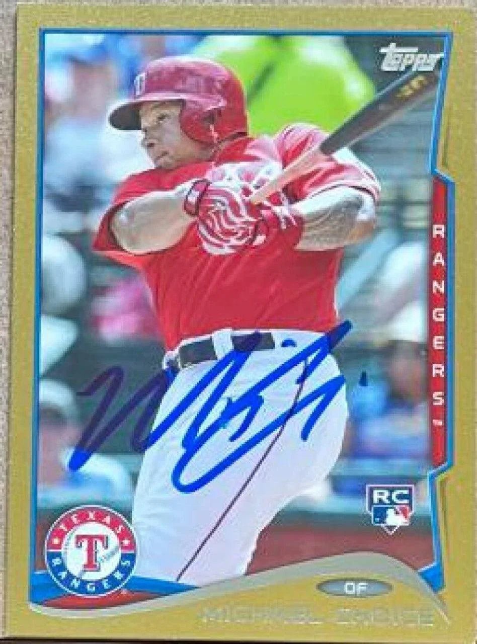 Michael Choice Signed 2014 Topps Gold Update Baseball Card - Texas Rangers