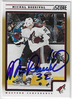 Michal Rozsival Signed 2012-13 Score Hockey Card - Phoenix Coyotes