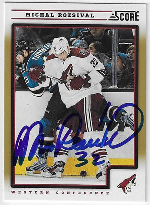 Michal Rozsival Signed 2012-13 Score Hockey Card - Phoenix Coyotes