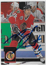 Michel Goulet Signed 1993-94 Donruss Hockey Card - Chicago Blackhawks