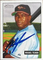 Miguel Tejada Signed 2005 Bowman Heritage Baseball Card - Baltimore Orioles