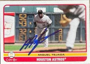 Miguel Tejada Signed 2009 O-Pee-Chee Baseball Card - Houston Astros