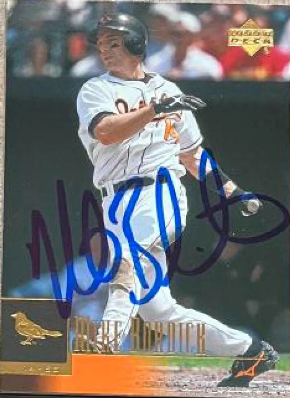 Mike Bordick Signed 2001 Upper Deck Baseball Card - Baltimore Orioles