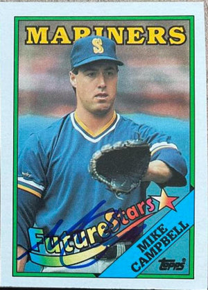 Mike Campbell Signed 1988 Topps Baseball Card - Seattle Mariners - PastPros