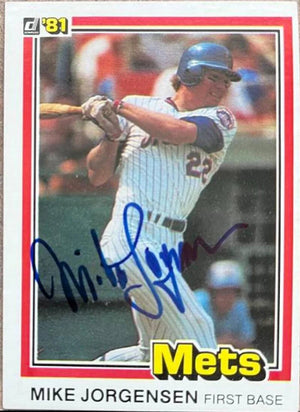 Mike Jorgensen Signed 1981 Donruss Baseball Card - New York Mets