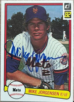 Mike Jorgensen Signed 1982 Donruss Baseball Card - New York Mets