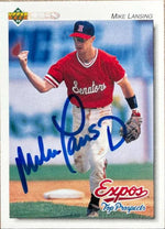 Mike Lansing Signed 1992 Upper Deck Minor League Baseball Card - Montreal Expos