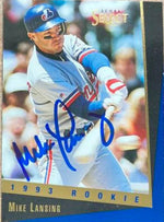 Mike Lansing Signed 1993 Score Select Rookie & Traded Baseball Card - Montreal Expos
