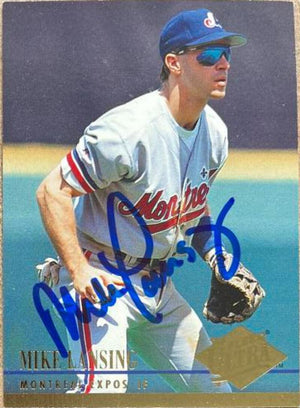 Mike Lansing Signed 1994 Fleer Ultra Baseball Card - Montreal Expos - PastPros