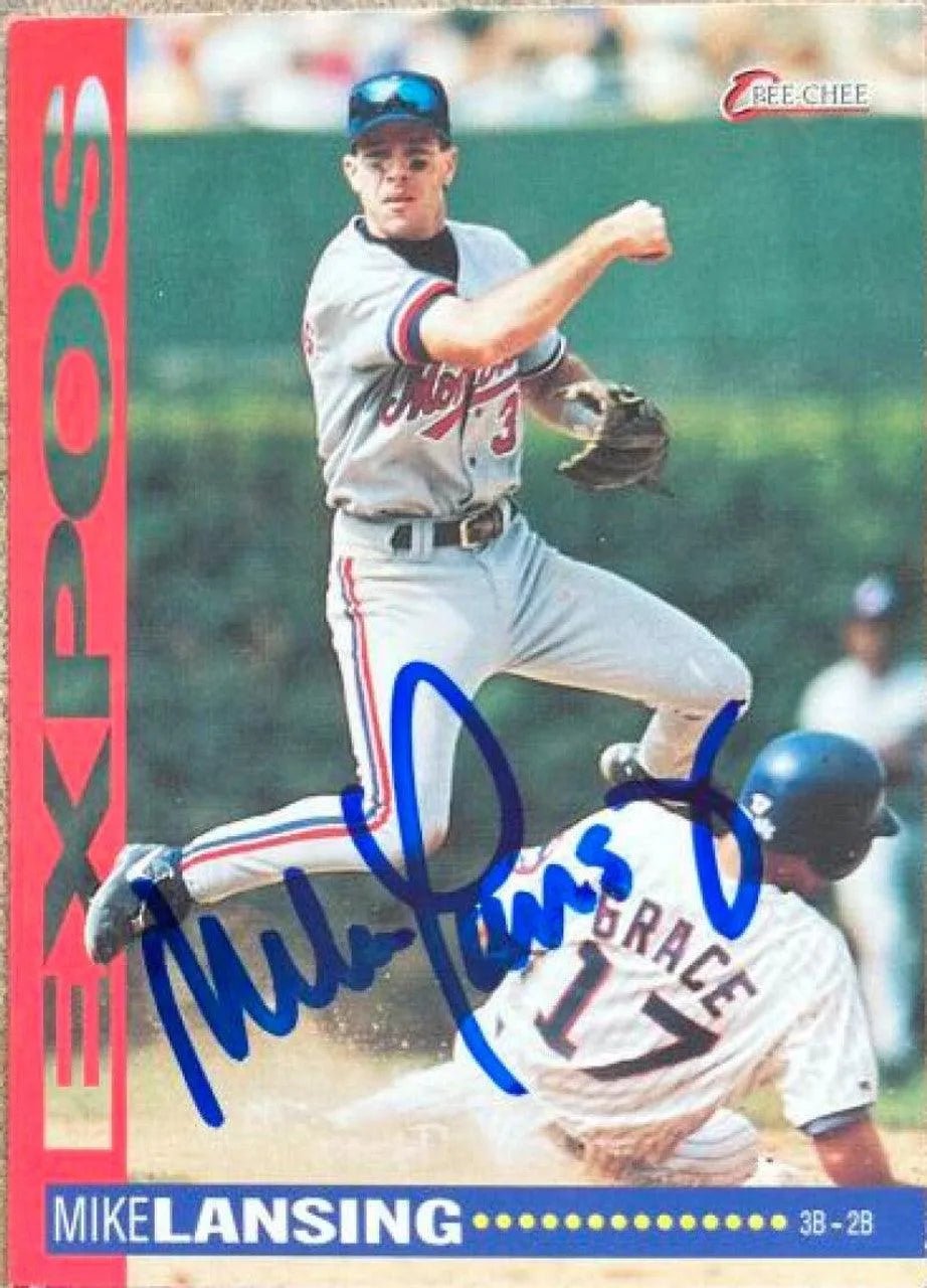 Mike Lansing Signed 1994 O-Pee-Chee Baseball Card - Montreal Expos