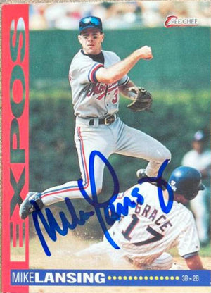 Mike Lansing Signed 1994 O-Pee-Chee Baseball Card - Montreal Expos - PastPros