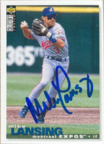 Mike Lansing Signed 1995 Collector's Choice Baseball Card - Montreal Expos - PastPros