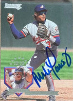 Mike Lansing Signed 1995 Donruss Baseball Card - Montreal Expos