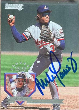 Mike Lansing Signed 1995 Donruss Baseball Card - Montreal Expos - PastPros