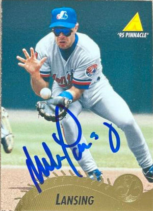 Mike Lansing Signed 1995 Pinnacle Baseball Card - Montreal Expos - PastPros