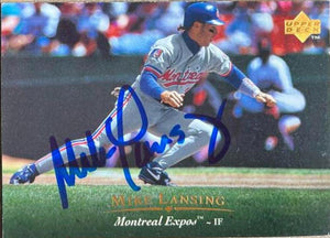 Mike Lansing Signed 1995 Upper Deck Baseball Card - Montreal Expos - PastPros