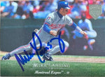 Mike Lansing Signed 1995 Upper Deck Electric Diamond Baseball Card - Montreal Expos