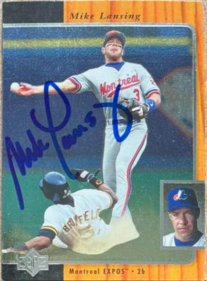 Mike Lansing Signed 1996 SP Baseball Card - Montreal Expos