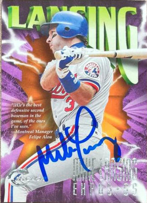 Mike Lansing Signed 1997 Circa Baseball Card - Montreal Expos