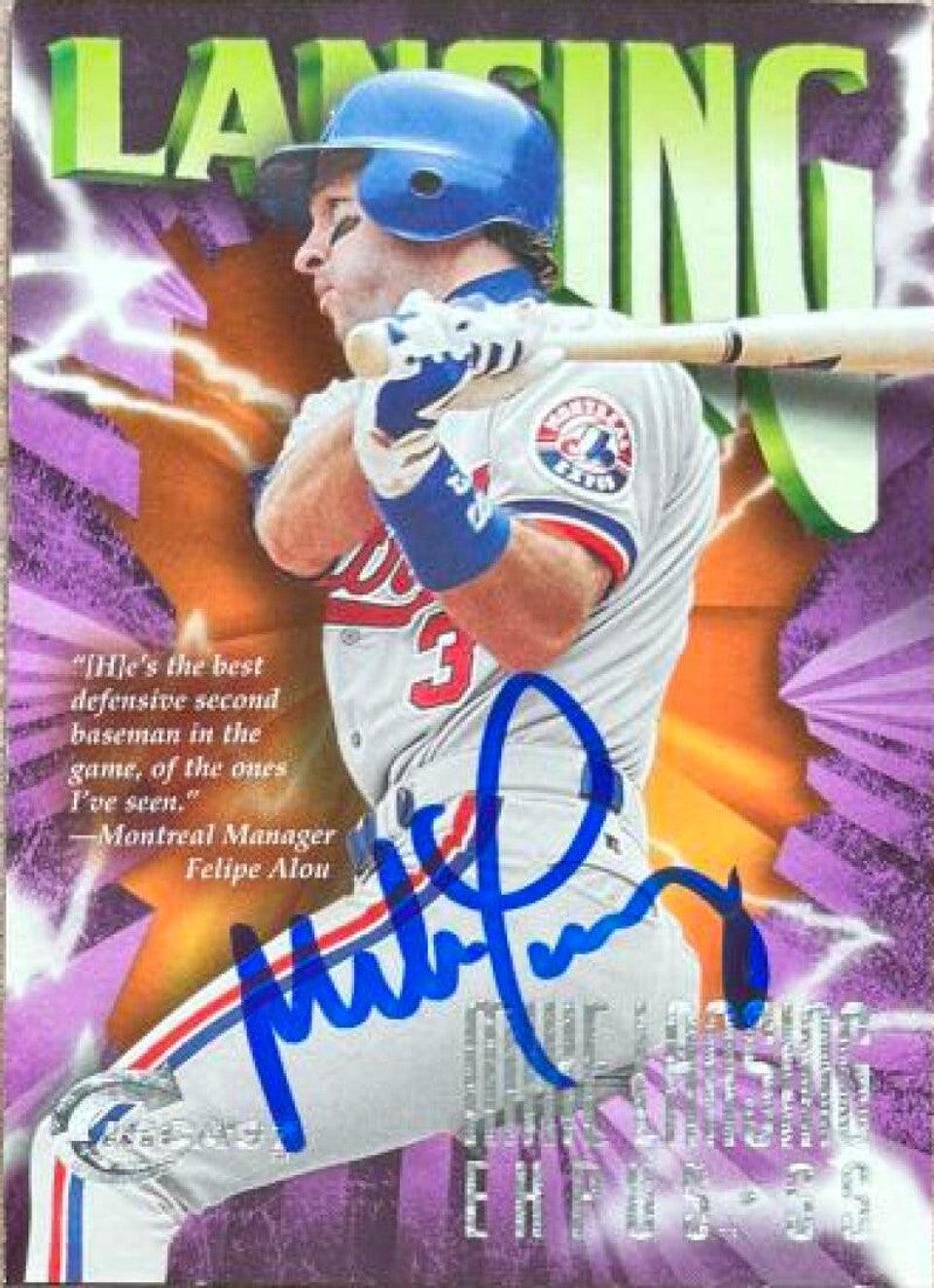 Mike Lansing Signed 1997 Circa Baseball Card - Montreal Expos - PastPros